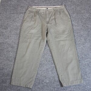 Polo Ralph Lauren Andrew Pants Mens 38 Pleated Chino Khaki Casual Trousers